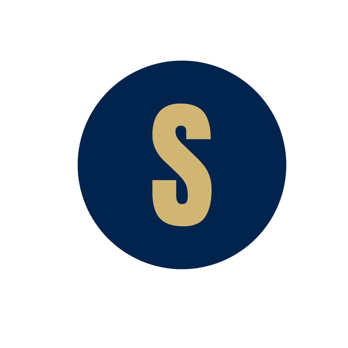 Letter 's' in a navy circle (icon)